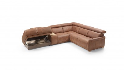 Gala Collezione Sectional Calpe - Sectional with a bed, storage, power recliner and bar