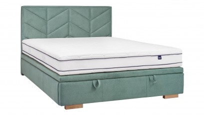Hauss Storage Bed Alma Slim - Modern upholstered bed with storage
