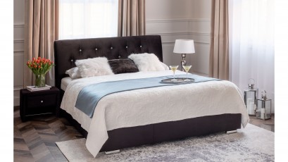 Hauss Storage Bed Amore Slim With Crystals - Glamour upholstered bed