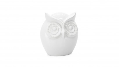  Torre & Tagus Small Wise Owl - Ceramic Decor Sculpture - White