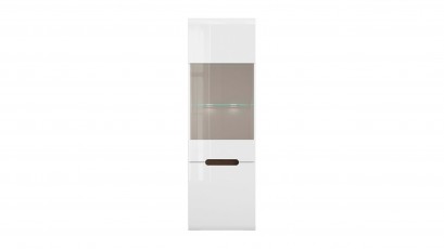  Azteca Trio Single Display Cabinet - High gloss white unit