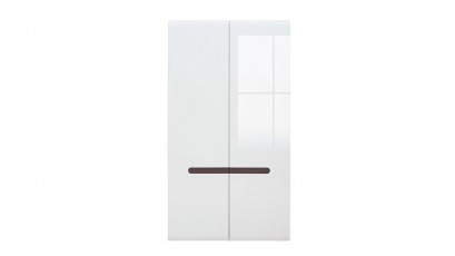  Azteca Trio 2 Door Wardrobe - Glossy white armoire