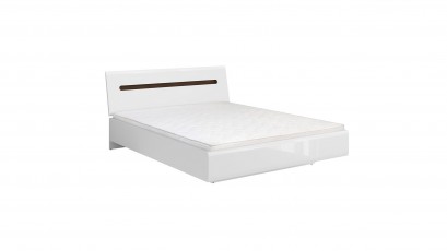  Azteca Trio Queen Bed - Glossy white bed frame