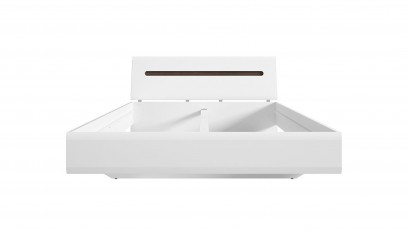  Azteca Trio Queen Bed - Glossy white bed frame