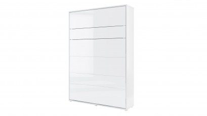  Bed Concept - Murphy Bed BC-01p - Vertical 140x200 - Glossy White - Modern Wall Bed