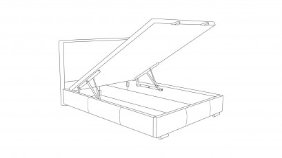 Hauss Storage Bed Sempre Slim - Modern upholstered platform bed