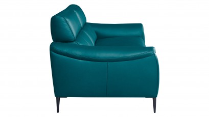  Des Loveseat Milano - Dollaro Turquoise - Full grain leather sofa