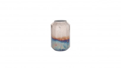  Torre & Tagus Sorin Vase - Multi Facet Smoke Ombre Glass Vase