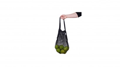  Torre & Tagus Shopping Tote Bag - Black - Reusable Cotton Mesh Bag