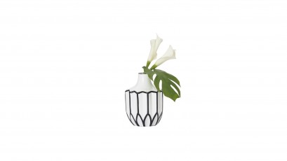  Torre & Tagus Abstract Short Linear Outline Vase - Modern decoration