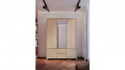  Kaspian Oak Sonoma 5 Door Wardrobe - Contemporary furniture collection