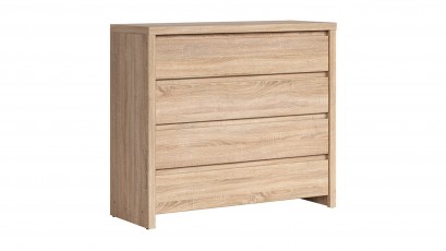  Kaspian Oak Sonoma 4 Drawer Dresser - Contemporary furniture collection