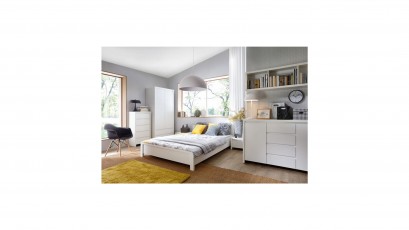  Kaspian White 5 Drawer Dresser - Contemporary furniture collection