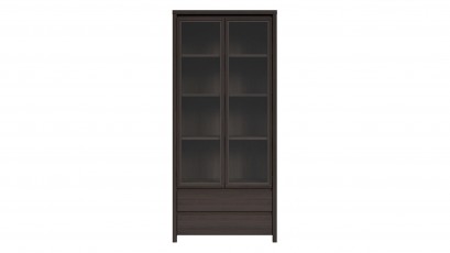  Kaspian Wenge Double Display Cabinet - Contemporary furniture collection