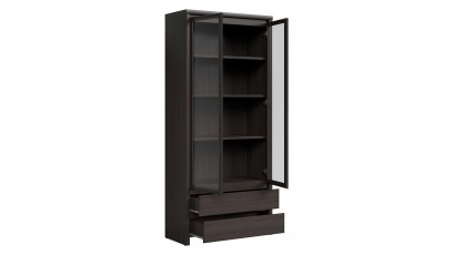  Kaspian Wenge Double Display Cabinet - Contemporary furniture collection