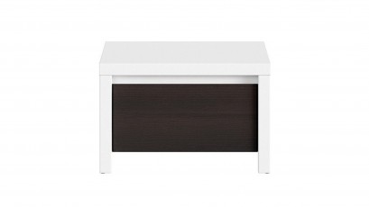 Kaspian White + Wenge Nightstand - Contemporary furniture collection