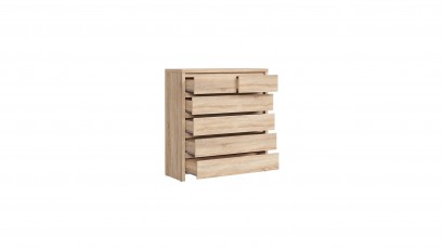  Kaspian Oak Sonoma 6 Drawer Dresser - Contemporary furniture collection