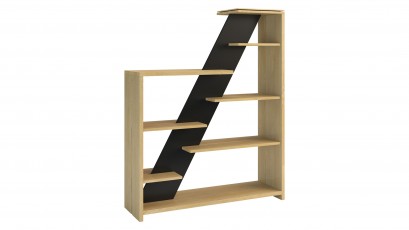  Mebin Rossano Freestanding Bookshelf Oak Bianco - High-quality European furniture