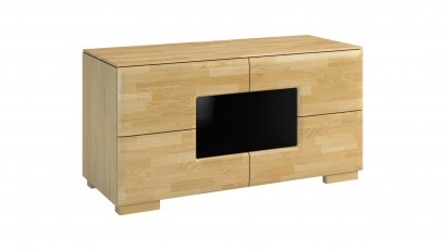  Mebin Rossano Storage Cabinet Oak Bianco - High-quality European furniture