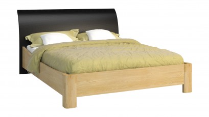  Mebin Rossano Queen Bed With Curved Headboard Oak Bianco - High-quality European furniture