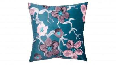  Torre & Tagus Sakura Blue Velvet - Throw pillow