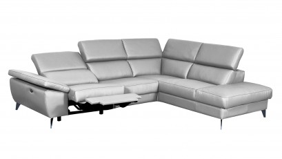 Des Sectional Panama - Dollaro Gris  - Sofa with power recliner
