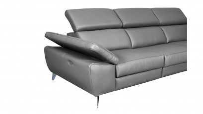  Des Sectional Panama - Dollaro Steel - Sofa with power recliner