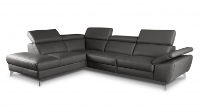  Des Sectional Panama - Dollaro Anthracite - Sofa with power recliner