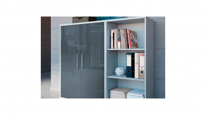  Office Lux Low Bookcase - Modern office collection