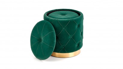  Halmar Set of Two Green Polly Ottomans - Storage poufs
