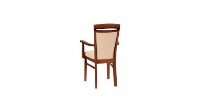  Bawaria Dining Chair With Arms - Beige - Traditional flair