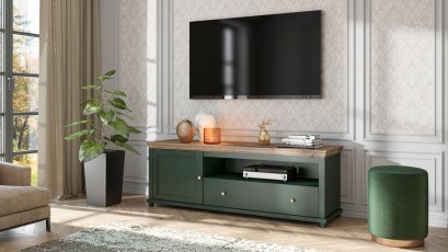 Helvetia Evora Tv Stand Type 40 G/O - Deep green Tv console