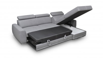 Puszman Sectional Moon Mini - Modern corner sofa with bed and storage.