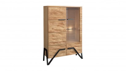  Mebin Pik Bar Cabinet Natural Oak Lager - Right - Living room collection