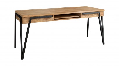  Mebin Pik Large 2 Drawer Desk Natural Oak Lager - Luxury furniture collection