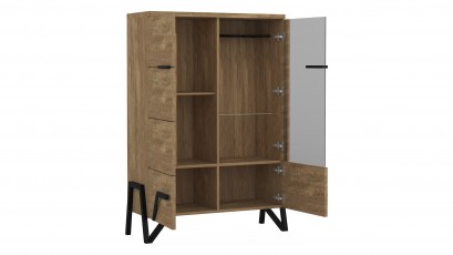  Mebin Pik Bar Cabinet Natural Oak Lager - Right - Living room collection