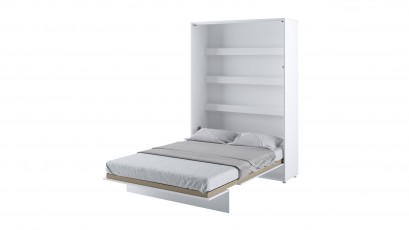  Bed Concept - Murphy Bed BC-01p - Vertical 140x200 - Glossy White - Modern Wall Bed