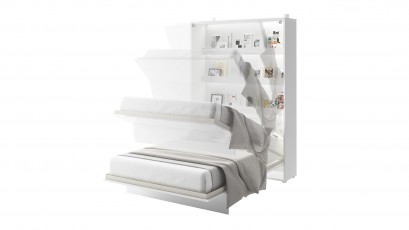  Bed Concept - Murphy Bed BC-01 - Vertical 140x200 - Matte White - Modern Wall Bed
