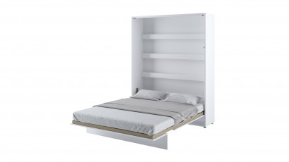  Bed Concept - Murphy Bed BC-12 - Vertical 160x200 - Matte White - Modern Wall Bed
