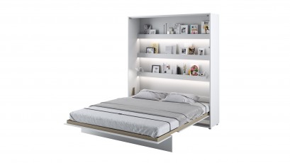  Bed Concept - Murphy Bed BC-13p - Vertical 180x200 - Glossy White - Modern Wall Bed