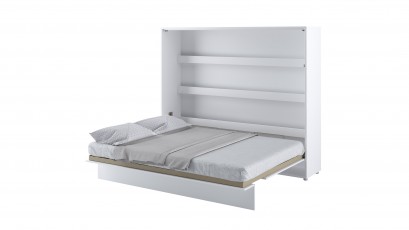  Bed Concept - Murphy Bed BC-14p - Horizontal 160x200 - Glossy White - Modern Wall Bed