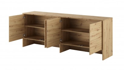  Bed Concept - Hutch BC-10 Oak Artisan - For modern wall bed