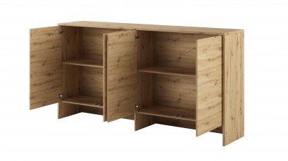  Bed Concept - Hutch BC-11 Oak Artisan - For modern wall bed
