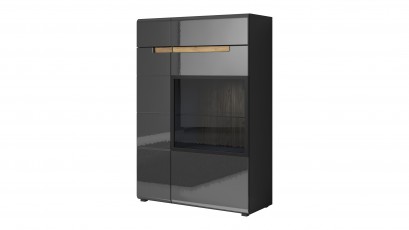  Helvetia Hektor Display Cabinet Type 44 G - Glossy grey living room furniture collection