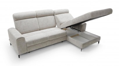 Puszman Sectional Notte - Modern corner sofa with bed and storage