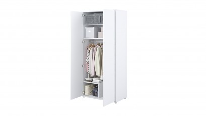  Bed Concept Wardrobe BC-20 - Glossy White - Minimalist storage solution