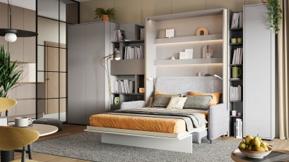 Bed Concept Wardrobe BC-20 - Grey - Minimalist storage solution