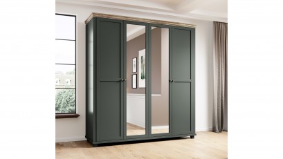  Helvetia Evora 4 Door Wardrobe Type 20 G/O - Green armoire