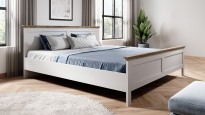  Helvetia Evora Queen Bed Type 31 A/O - Captivating white bed frame