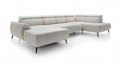 Puszman Sectional Genova III - Corner sofa with power sliding seat
